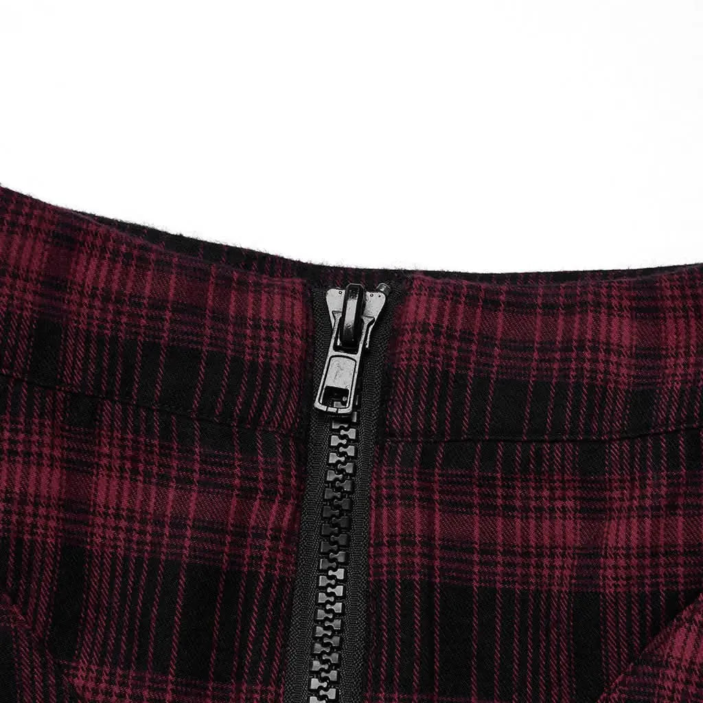 Seori A-Line Skirt (Checkered) - PunkRave