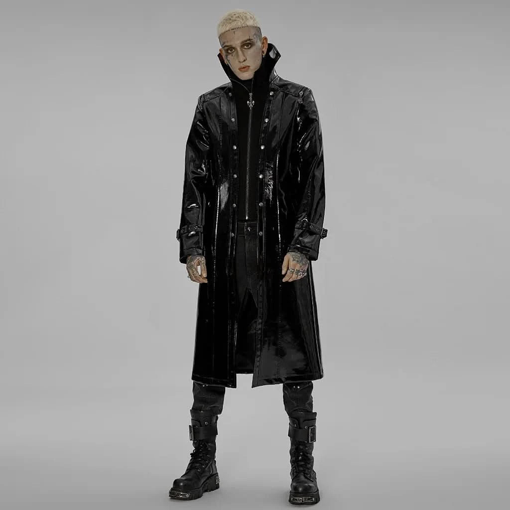 Necroharmonic PU Trench Coat - PunkRave