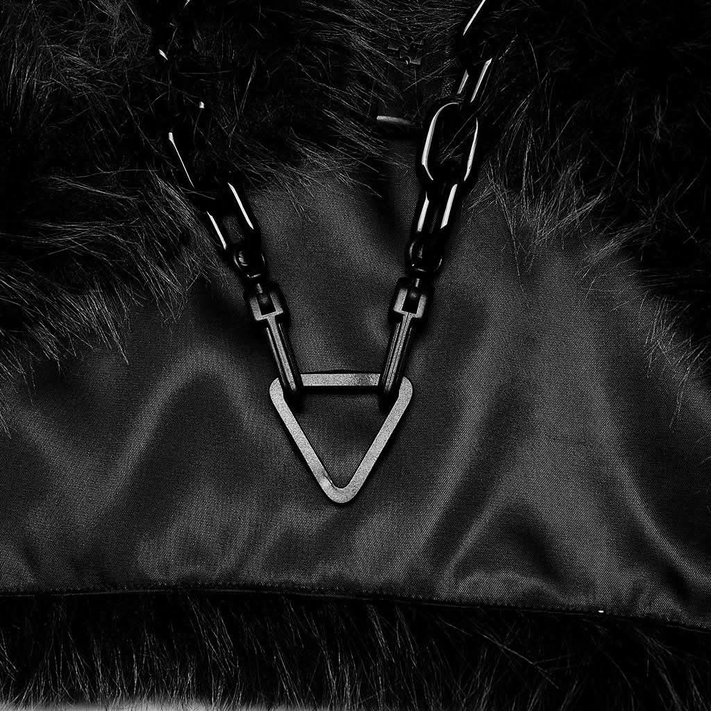 Eclipse Cropped Fur Jacket - PunkRave