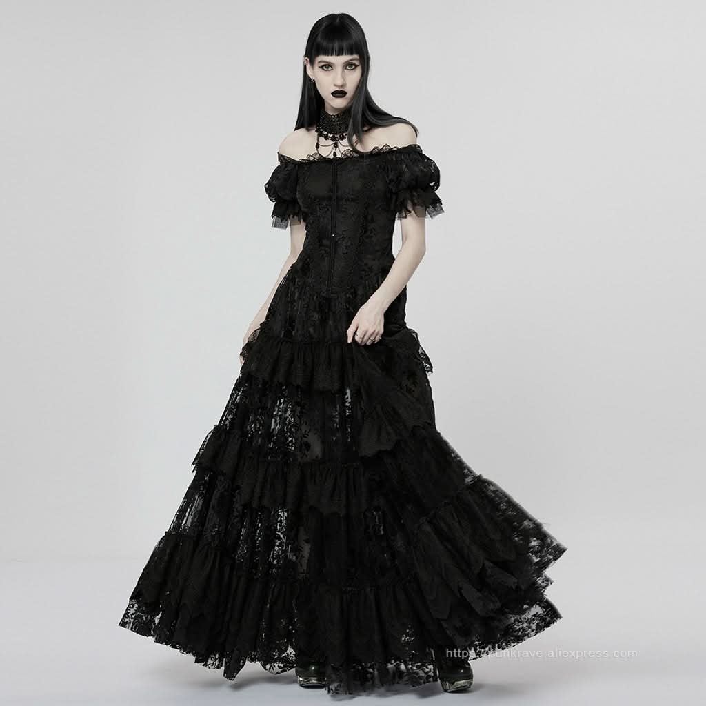 Wight Maxi Dress - PunkRave