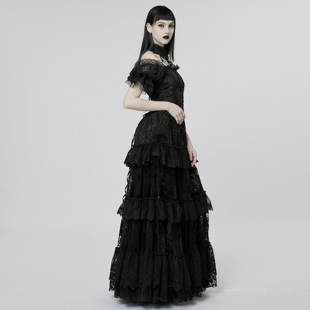 Wight Maxi Dress - PunkRave