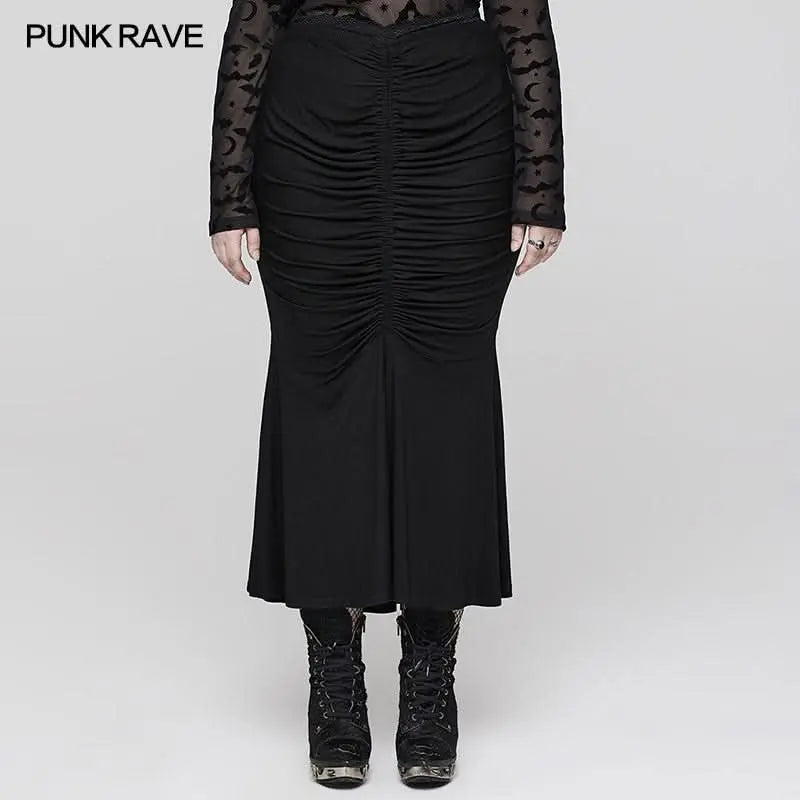 Shadow Elegance Fishtail Skirt - PunkRave