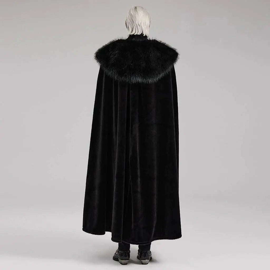 Sherpa Fur Collar Cape - PunkRave