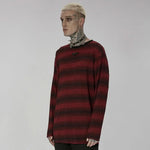 Sludge Grunge Striped Tee - PunkRave