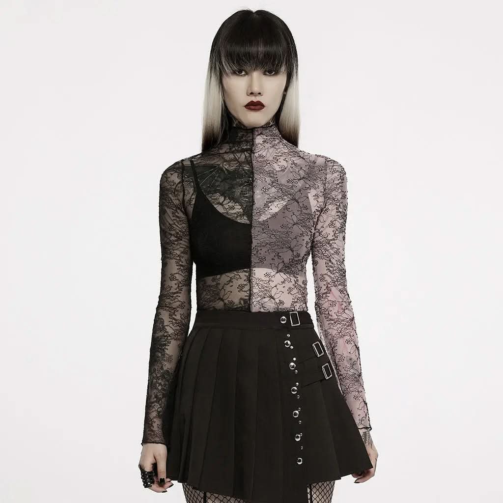 Starless Night Mesh Top - Black Pink My Store