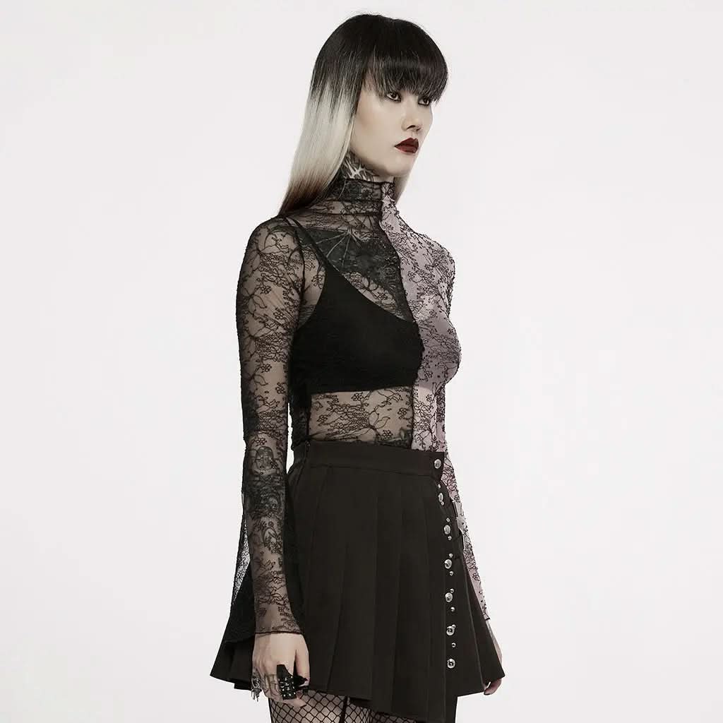 Starless Night Mesh Top - Black Pink My Store