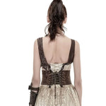 Steampunk Bones Corset - Coffee