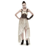 Steampunk Bones Corset - Coffee