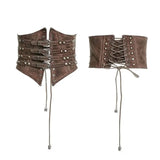 Steampunk Bones Corset - Coffee