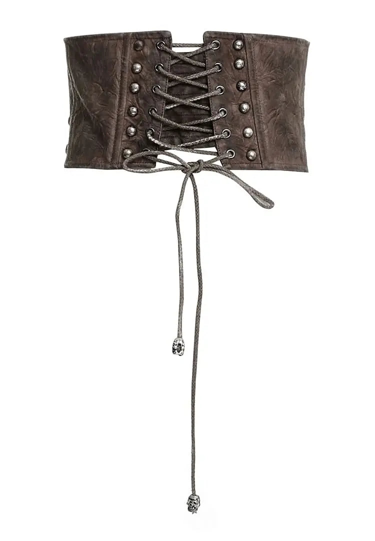 Steampunk Bones Corset - Coffee
