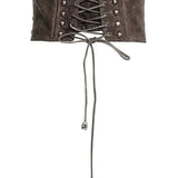 Steampunk Bones Corset - Coffee