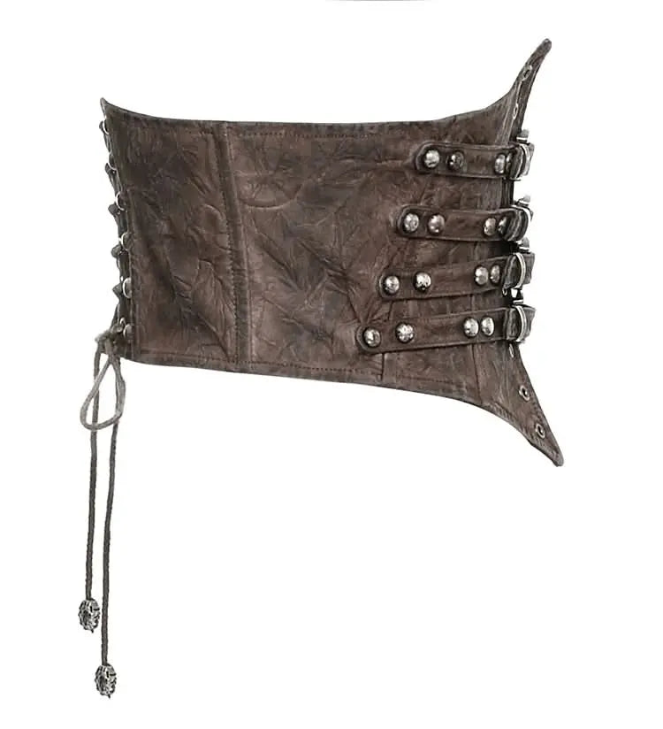 Steampunk Bones Corset - Coffee