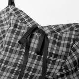 Stellaluna Plaid Sling Dress (Black White) - PunkRave