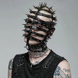 Straitjacket Supermodel Spiked Mask - PunkRave