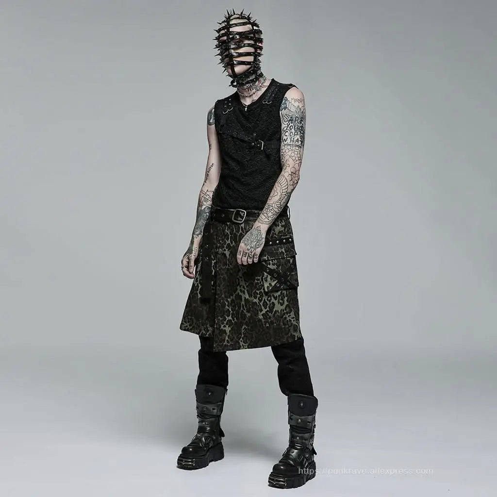 Straitjacket Supermodel Spiked Mask - PunkRave