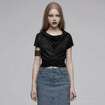 Street Rebel Cowl Neckline Tee - PunkRave