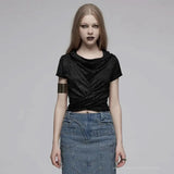 Street Rebel Cowl Neckline Tee - PunkRave