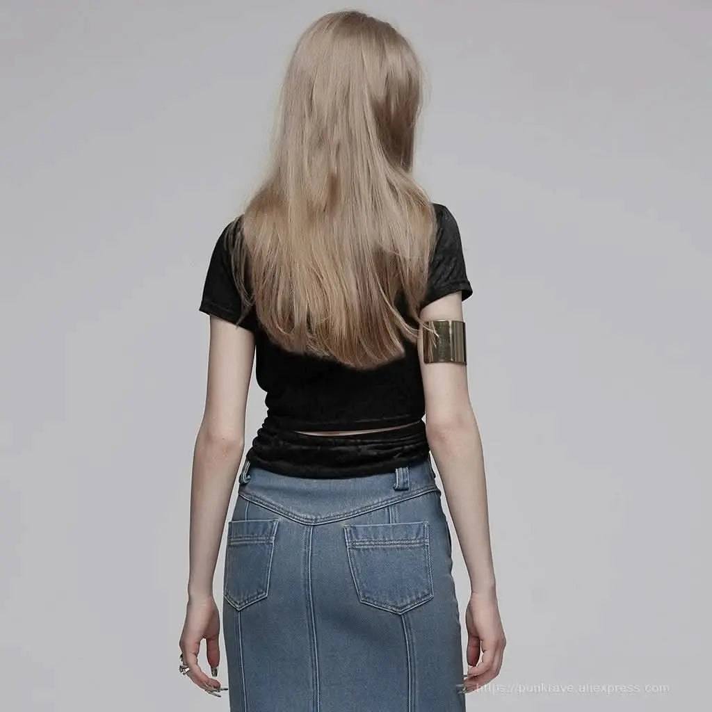 Street Rebel Cowl Neckline Tee - PunkRave