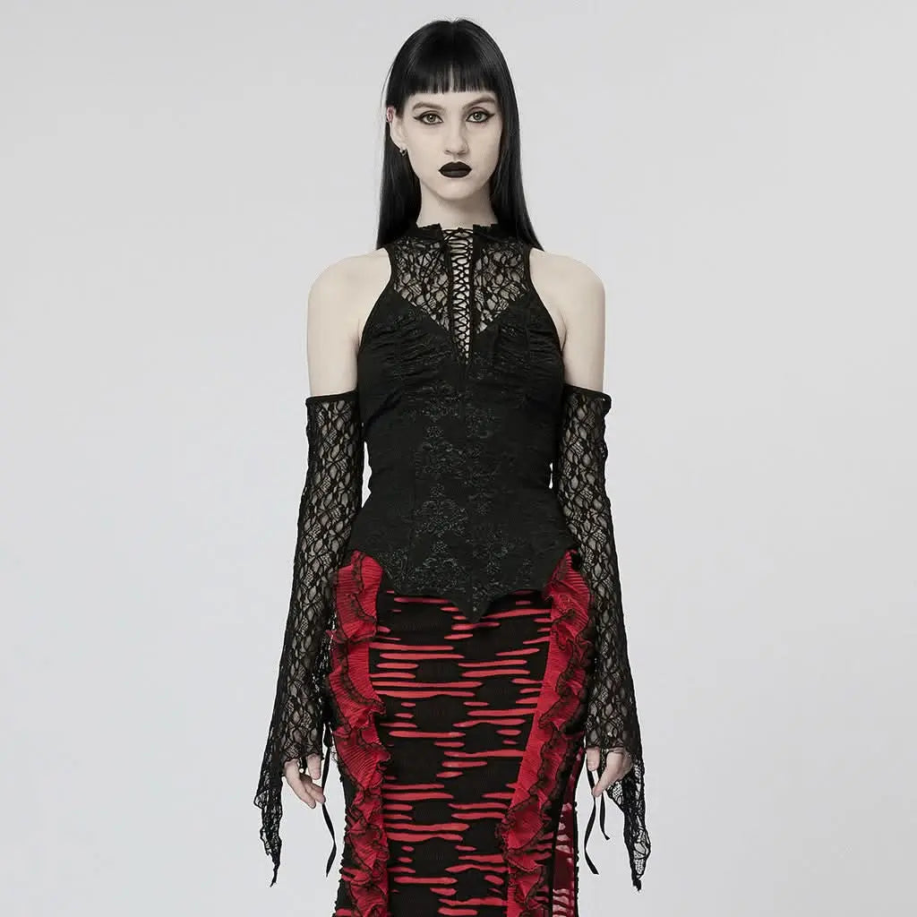 Summer Wine Mesh Halterneck Top - PunkRave