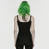 Basilisk Punk Distressed Buckle Straps Knit Vest