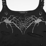 Basilisk Punk Distressed Buckle Straps Knit Vest