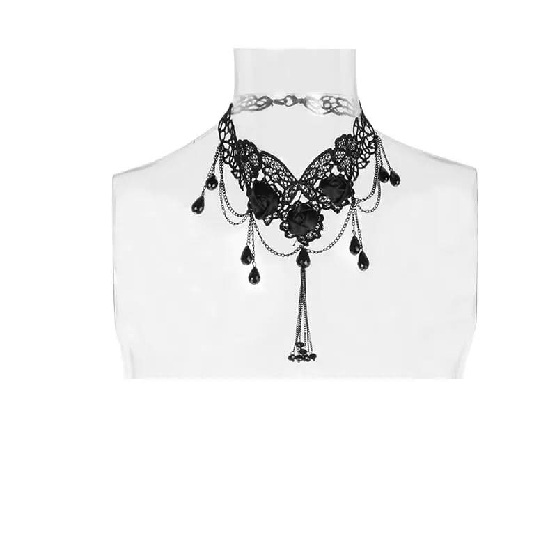 The Dead Flowers Necklace - part of The Jewelry Box gothic accessory set