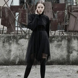 The Infernal One Crop Top With Hood - PunkRave