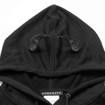The Infernal One Crop Top With Hood - PunkRave