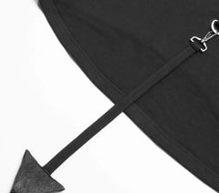 The Infernal One Crop Top With Hood - PunkRave