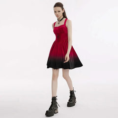 The Knight Gradient Dress - Red Black My Store