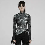 Toxic Addiction Printed Turtleneck - PunkRave