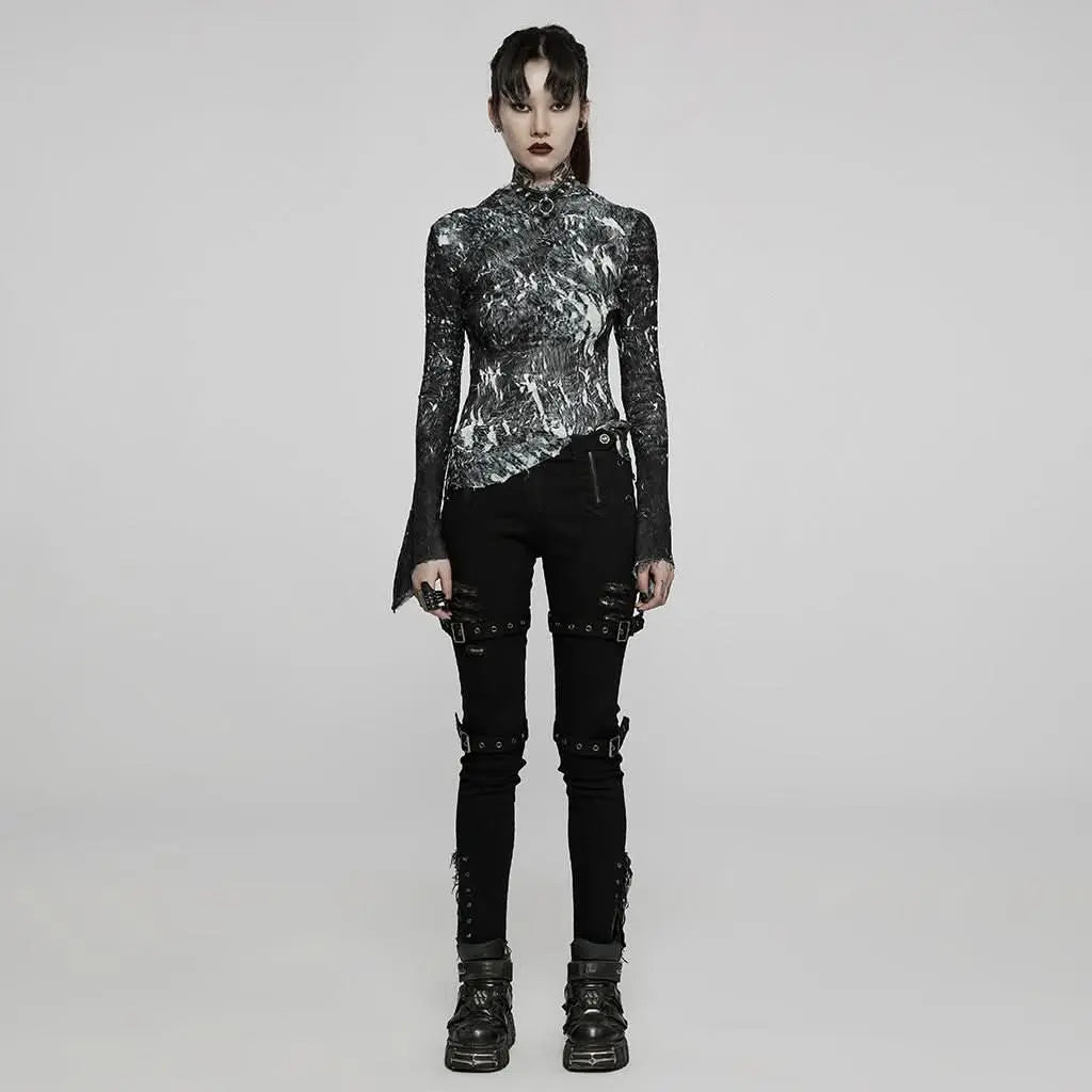 Toxic Addiction Printed Turtleneck - PunkRave