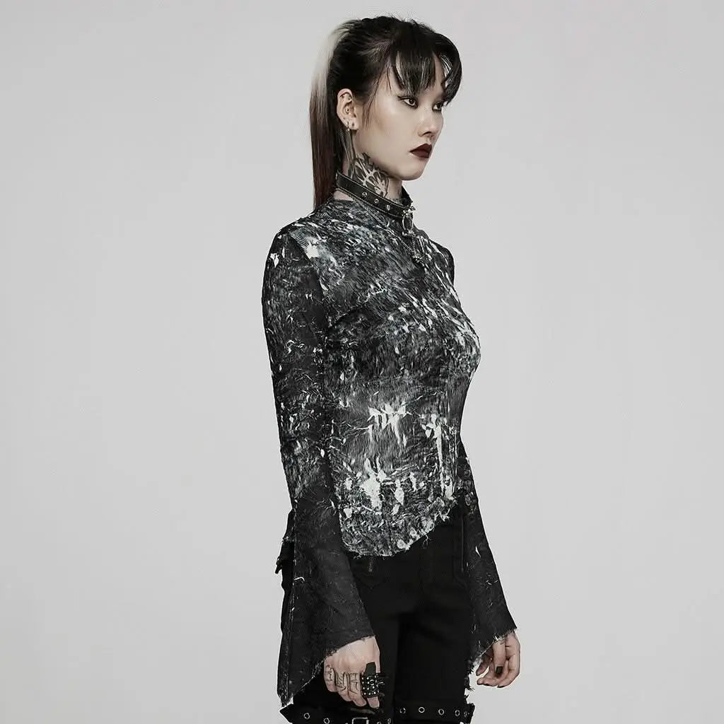 Toxic Addiction Printed Turtleneck - PunkRave