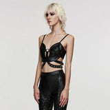 Urban Anarchy - Punk PU Crop Top - PunkRave