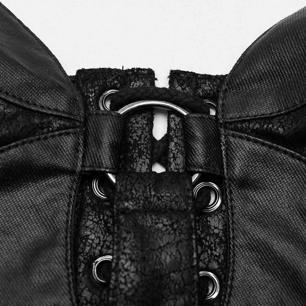 Urban Anarchy - Punk PU Crop Top - PunkRave