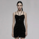 Valerie Bodycon Dress (Solid Black) - PunkRave