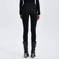 'Valkyrie' Denim Trousers (Red) - PunkRave
