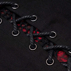 'Valkyrie' Denim Trousers (Red) - PunkRave