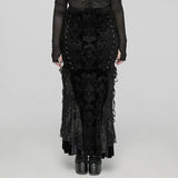 Vehemence Velvet Skirt - PunkRave