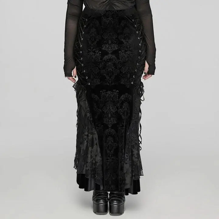 Vehemence Velvet Skirt - PunkRave