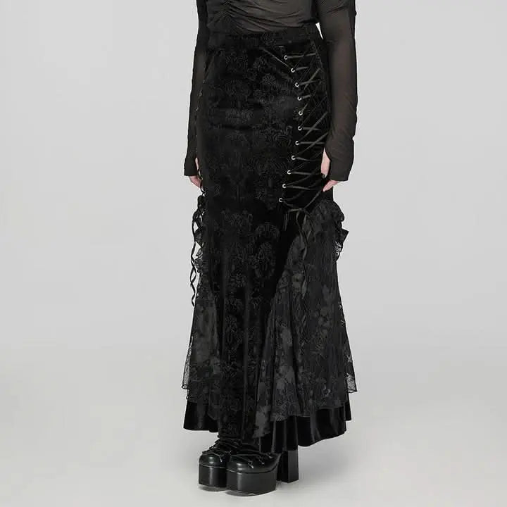 Vehemence Velvet Skirt - PunkRave