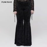 Velvet Shadow Flared Pants - PunkRave