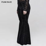 Velvet Shadow Flared Pants - PunkRave