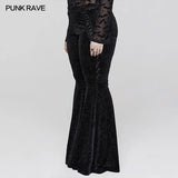 Velvet Shadow Flared Pants - PunkRave
