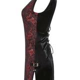 Visions Of China Mini Dress - Black & Red - PunkRave