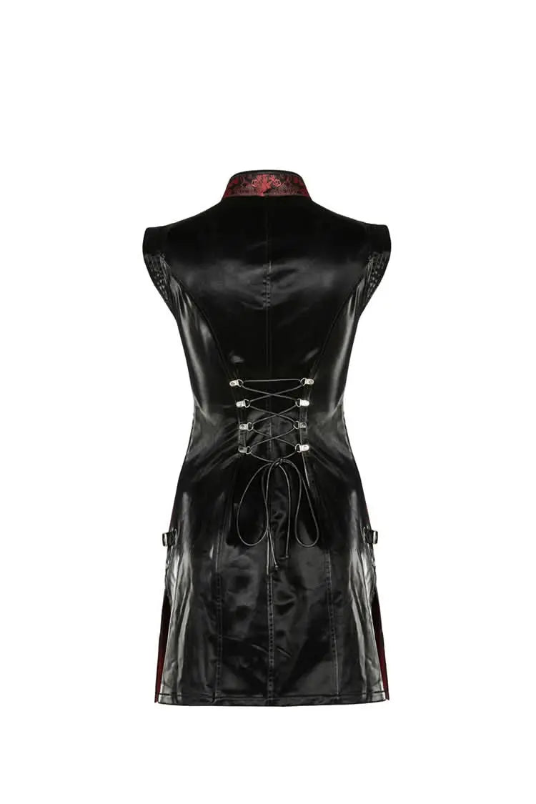 Visions Of China Mini Dress - Black & Red - PunkRave