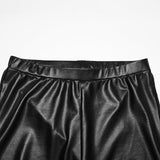 Crux Gothic Lace & Mesh Glossy Faux Leather Leggings