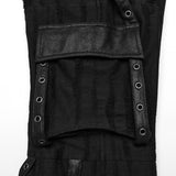 Alluvial Punk Buckle PU Details Techwear Pants