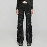 Alistair Punk Mesh Faux Leather Pants