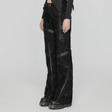 Alistair Punk Mesh Faux Leather Pants